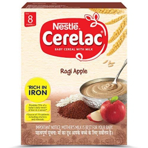 Nestlé CERELAC Baby Cereal With Milk, Ragi Apple – From 8 Months, 300g BIB Pack