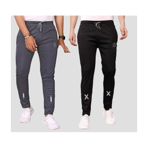 Anand Multicolor Lycra Mens Joggers ( Pack of 2 ) - None