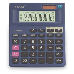 Orpat Check and Correct Desktop Calculators OT-400GT Dark Grey