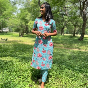 aqua-floral-kurti-set-xxl