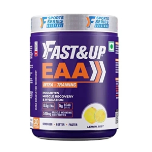 FAST&UP EAA Intra - Training/Workout drink Powder(EAAx9) with BCAA+Electrolyte Blend+ helps provide Muscle Recovery|Hydration|Performance All 9 Essential Amino Acid- 30 servings (Lemon Zest), Purple