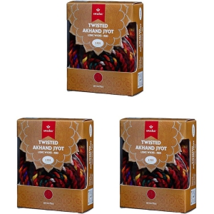 SWAHA AKHAND JYOT RED 3 PCS