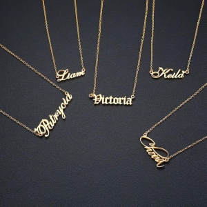 Personalized Single Name Necklace (Free Personalized Wallet)-Rose Gold / Men