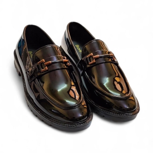 Styled Feet Black patent finish loafer-7