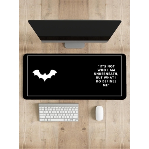 Bat Symbol and Quote Desk Mat-11 x 23.6 inches (28 x 60 cm)