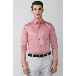 Men Pink Regular Fit Formal Full Sleeves Formal Shirt