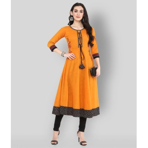 yash-gallery-yellow-cotton-womens-flared-kurti-pack-of-1-xxl