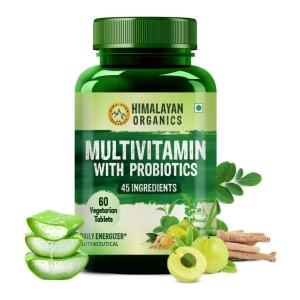 Himalayan Organics Multivitamin with Probiotics (60 Tablets) 45 Ingredients for Men & Women