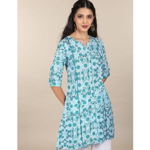 Karigari - Blue Rayon Women's Straight Kurti ( Pack of 1 ) - None