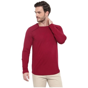 Glito - Maroon Cotton Blend Regular Fit Mens T-Shirt ( Pack of 1 ) - None