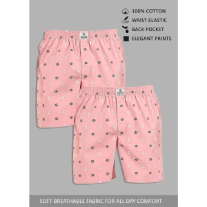 Pink Cotton Mens Boxer- ( Pack of 2 ) - None