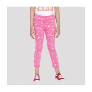 Ariel - Pink Cotton Girls Leggings ( Pack of 1 ) - None