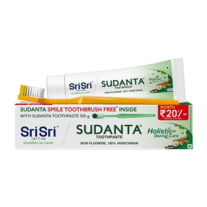 sri-sri-tattva-sudanta-toothpaste-non-fluoride-100-vegetarian-100g-smile-toothbrush-free-inside