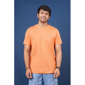 Men's Orange Embroidery Polo T-Shirt