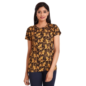 NEO GARMENTS Women's Cotton Round Neck All Over Print T-shirt - FLOWERS | SIZE FROM S-32