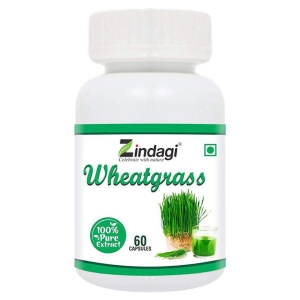 Zindagi Wheatgrass Capsules - Health Supplement - Antioxidant For Healthy Body - Wheatgrass Extract Capsules 60 gm Capsule