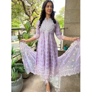 SAANJH PURPLE ANARKALI SUIT-XXL