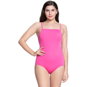 Amante Nylon Pink One Piece Swimsuit without Skirt - - None