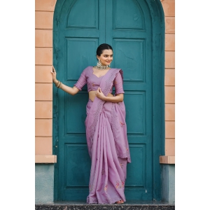 Fabulous Onion Color Cotton Saree