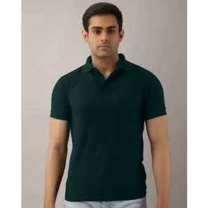 SKYRISE - Dark Green Cotton Blend Slim Fit Men's Polo T Shirt ( Pack of 1 ) - None