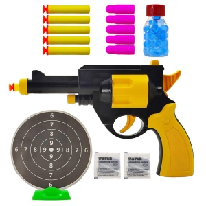 Humaira Revolver Legends Plastic Toy Gun with Suction Bullets, Plastic Bullets, Crystal Bullets, Target Board for Kids Boys