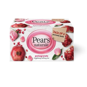 Pears Natural Pomegranate Brightening bathing bar 125gm (Pack of 4)