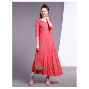 doriya-pink-rayon-womens-flared-kurti-pack-of-1-xxl