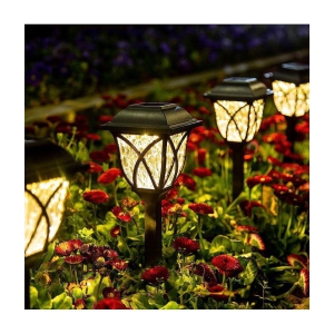 Gatih Solar Led Pathway Light Metal Polish Block Automatic Garden Solar Light Outdoor Decoration 1 no.s