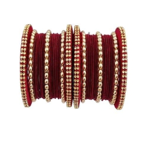 Elegant Alloy Bagdi Velvet Golden Moti Bangles for Women | Women Bagdi bangles | Fashion, Ethnic and Wedding bangles | Bangles for Girls | Bangles Set for Women Traditional