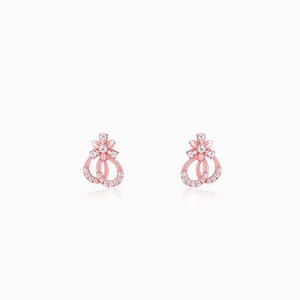 Rose Gold Blissful Floral Earrings