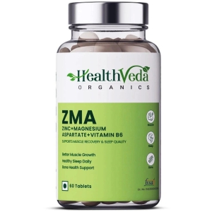 Health Veda Organics ZMA (Zinc, Magnesium Aspartate & Vitamin B6) 60 no.s Minerals Tablets