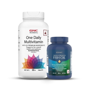 GNC Womens One Daily Multivitamin + Triple Strength Fish Oil 30/30 Units