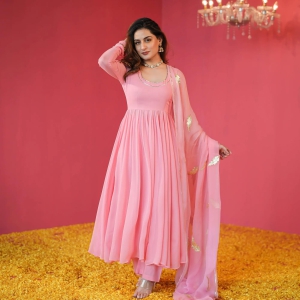 ROSY PINK GEORGETTE SUIT SET-XXL