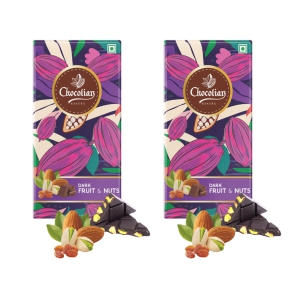 Chocolian Bakers Fruit & Nut Dark Chocolate Bar | 100% Veg | Eggless |