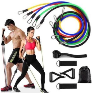 11 Piece Premium Resistance Bands Set for Men, Women & Girls