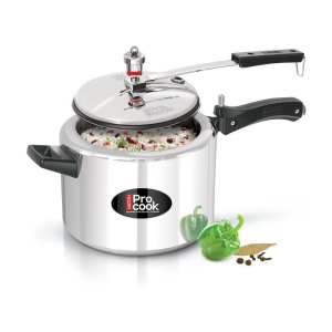 Milton Pro Cook Aluminium Induction Pressure Cooker With Inner Lid, 4 litre, Silver