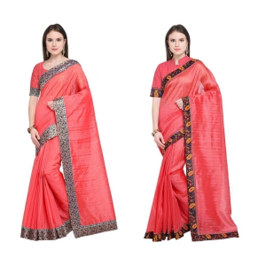 Florence Art Silk Saree with Blouse Piece (Pack of 2)