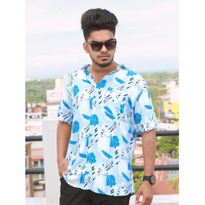 Men Regular Fit Rayon Printed Half Sleeve Casual Shirt-Rayon / Mixed / XXL