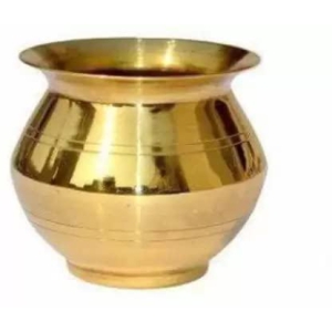 DOKCHAN Indian Pure Brass Golden Color lota for use Pooja, Home, Temple/Brass lota (Kalash) for ganga jal/Diwali Festival use Brass lota