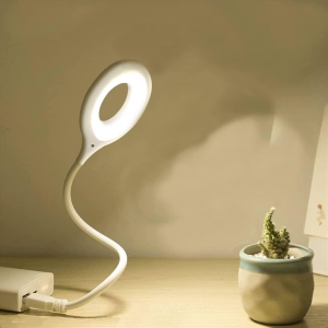 Voice Control LED Light Flexible USB Clip-On Desk Table Reading Desk Lamp