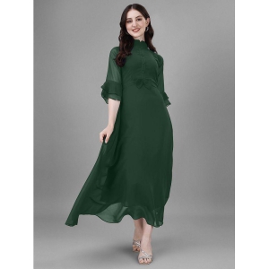 JASH CREATION - Green Georgette Womens Gown ( Pack of 1 ) - None