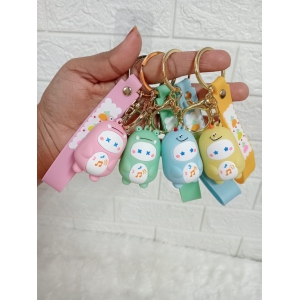 Quirky Melody Animal Keychain - Single Piece-Pink