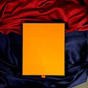 LUXOR ORANGE  DIARY WITH PEN-ORANGE / PAPER / MODERN