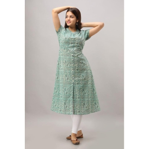 SVARCHI Green Cotton Unstitched Kurti - Single - Green