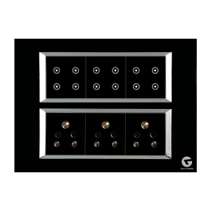 L&G 12 module switch board | Smart Switch for Home | German Technology meets Indian Standards (Size: 12M - 220 x 160 x 45 mm)-Black / 10Amp / Glass