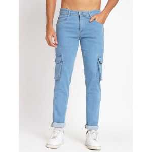 RAGZO Regular Fit Cuffed Hem Mens Jeans - Blue ( Pack of 1 ) - None