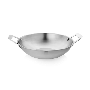 Vinayak International SS Stainless Steel Kadai/Wok, Dia 26.7 cm, 2600 ml, Silver