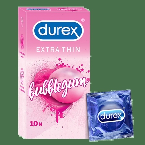 Durex Bubblegum Flavoured Condom, 10 pcs