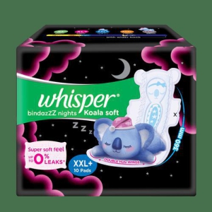 whisper-bindazzz-nights-koala-soft-sanitary-pads-xxl-plus-double-huge-wings-wider-back-10-pcs