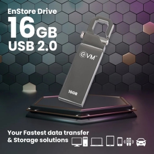 EVM 16GB Enstore Metal USB 2.0 Pendrive (Silver)